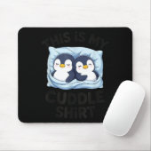 Cute Penguin Cuddle Cozy Sleep Matching Couple Mousepad (Mit Mouse)