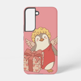 Cute Penguin Cupid Galentine Phone Case - Samsung Galaxy Hülle