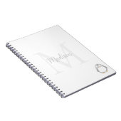 Cute Penguin Custom Name Initial  Notizblock (Rechte Seite)