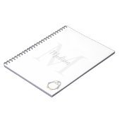 Cute Penguin Custom Name Initial  Notizblock (Linke Seite)