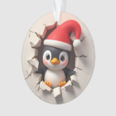 Cute Penguin Double-Sided Holiday Ornament (Vorderseite)