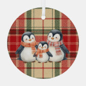 Cute Penguin Family Christmas Ornament  (Rückseite)