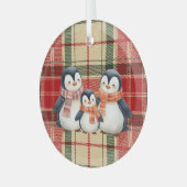 Cute Penguin Family Christmas Ornament  (Vorderseite links)