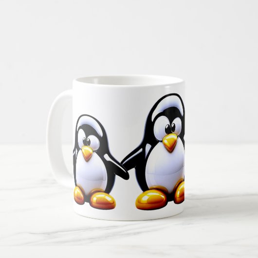 Cute Penguin Family  Kaffeetasse (Vorderseite Links)