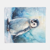 Cute Penguin Fleecedecke (Vorderseite (Horizontal))