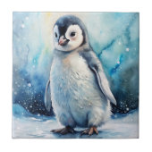 Cute Penguin Fliese (Vorderseite)