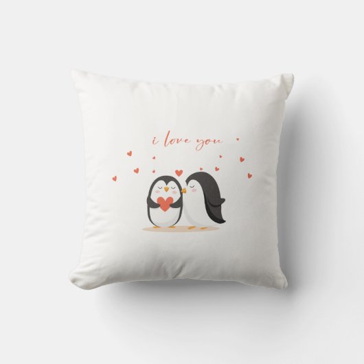 Cute Penguin  - For Anniversary I Love You Kissen (Vorderseite)