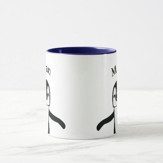 Cute Penguin Fun Name Personalized Tasse (Zentrum)