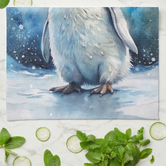 Cute Penguin Geschirrtuch (Gefaltet)