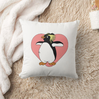 Cute Penguin Heart Pillow Kissen