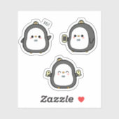 Cute Penguin Kawaii Sticker Set (Blatt)