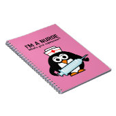 Cute penguin nurse and funny quote spiral notebook notizblock (Rechte Seite)