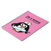 Cute penguin nurse and funny quote spiral notebook notizblock (Linke Seite)