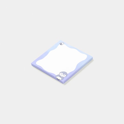 Cute Penguin Pastel Notes | Kawaii Sticky  Post-it Klebezettel (angewinkelt)