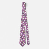 Cute penguin pattern Purple pattern Krawatte (Vorderseite)