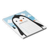 Cute Penguin Snow To Do List Children Illustration Notizblock (angewinkelt)