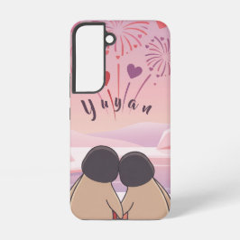 Cute Penguin Valentine Picnic Phone Case - Samsung Galaxy Hülle