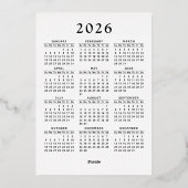 Cute Penguin White Red Gold Merry Bright Christmas Folien Feiertagskarte (Rückseite)