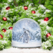 Cute Penguin with Hat and Scarf Christmas Holiday Schneekugeln (Weihnachten)