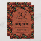 Cute Peonies Charm Outdoor Birthday Einladung (Vorne/Hinten)