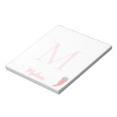 Cute Pepper Custom Name Initial  Notizblock (Rotiert)