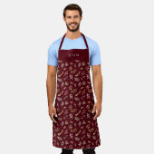Cute Personalised Autumn And Fall Pattern Apron. Schürze (Getragen)