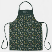 Cute Personalised Autumn And Fall Pattern Apron. Schürze (Vorderseite)
