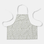 Cute Personalised Botanical Leaf Pattern Apron Schürze (Vorderseite)