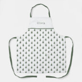 Cute Personalised Christmas Tree Pattern Apron Schürze (Vorderseite)