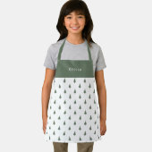 Cute Personalised Christmas Trees Pattern Apron Schürze (Insitu)