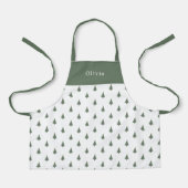 Cute Personalised Christmas Trees Pattern Apron Schürze (Vorderseite)