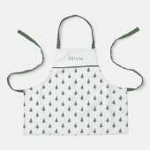 Cute Personalised Christmas Trees Pattern Apron Schürze (Vorderseite)