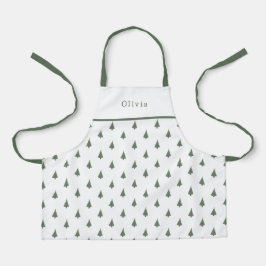 Cute Personalised Christmas Trees Pattern Apron Schürze
