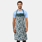 Cute Personalised Christmas Winter Pattern Apron. Schürze (Getragen)