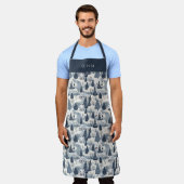 Cute Personalised Christmas Winter Pattern Apron. Schürze (Getragen)