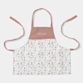 Cute Personalised Floral Botanical Pattern Apron Schürze (Vorderseite)