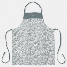 Cute Personalised Floral Botanical Pattern Apron Schürze