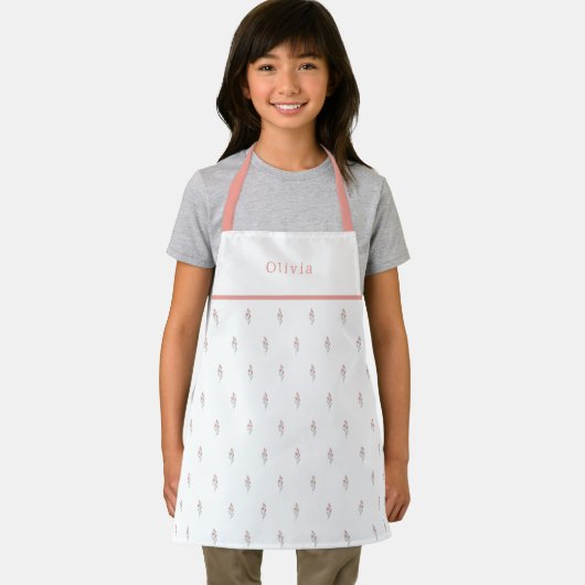 Cute Personalised Floral Botanical Pattern Apron Schürze (Insitu)