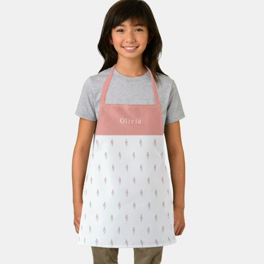 Cute Personalised Floral Botanical Pattern Apron Schürze (Insitu)