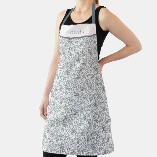 Cute Personalised Floral Botanical Pattern Apron Schürze (InSitu)