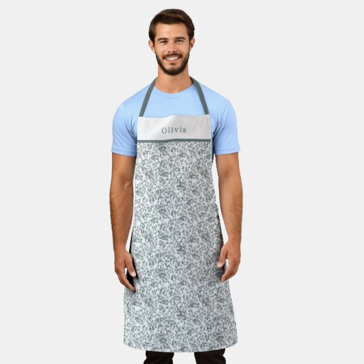 Cute Personalised Floral Botanical Pattern Apron Schürze (Getragen)