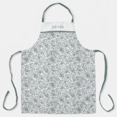 Cute Personalised Floral Botanical Pattern Apron Schürze (Vorderseite)