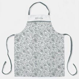 Cute Personalised Floral Botanical Pattern Apron Schürze