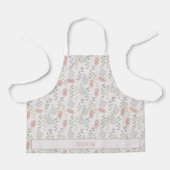 Cute Personalised Floral Botanical Pattern Apron Schürze (Vorderseite)