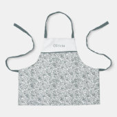 Cute Personalised Floral Botanical Pattern Apron Schürze (Vorderseite)