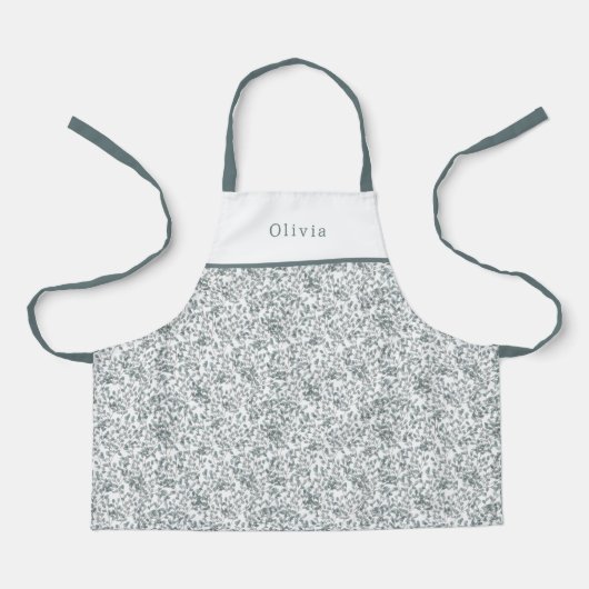 Cute Personalised Floral Botanical Pattern Apron Schürze (Vorderseite)