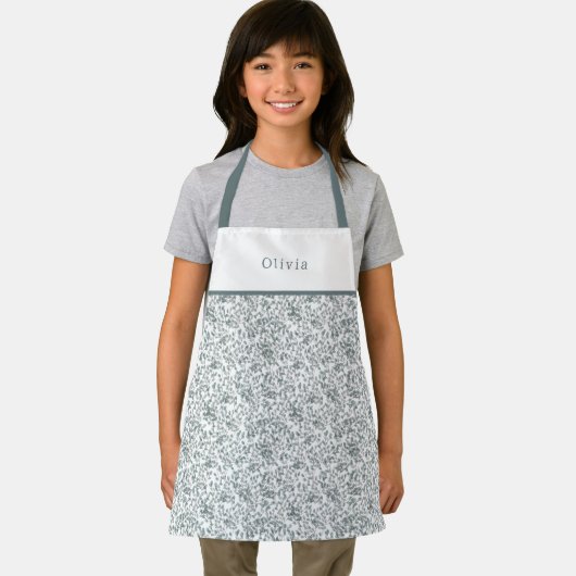 Cute Personalised Floral Botanical Pattern Apron Schürze (Insitu)