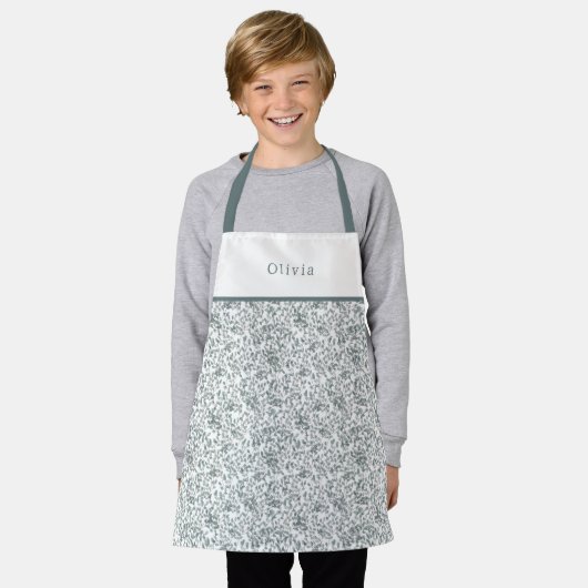 Cute Personalised Floral Botanical Pattern Apron Schürze (Getragen)