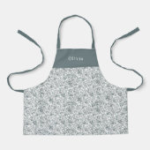 Cute Personalised Floral Botanical Pattern Apron Schürze (Vorderseite)