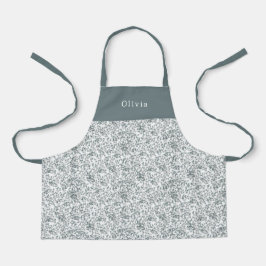 Cute Personalised Floral Botanical Pattern Apron Schürze